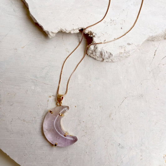 Amethyst Moon Necklace